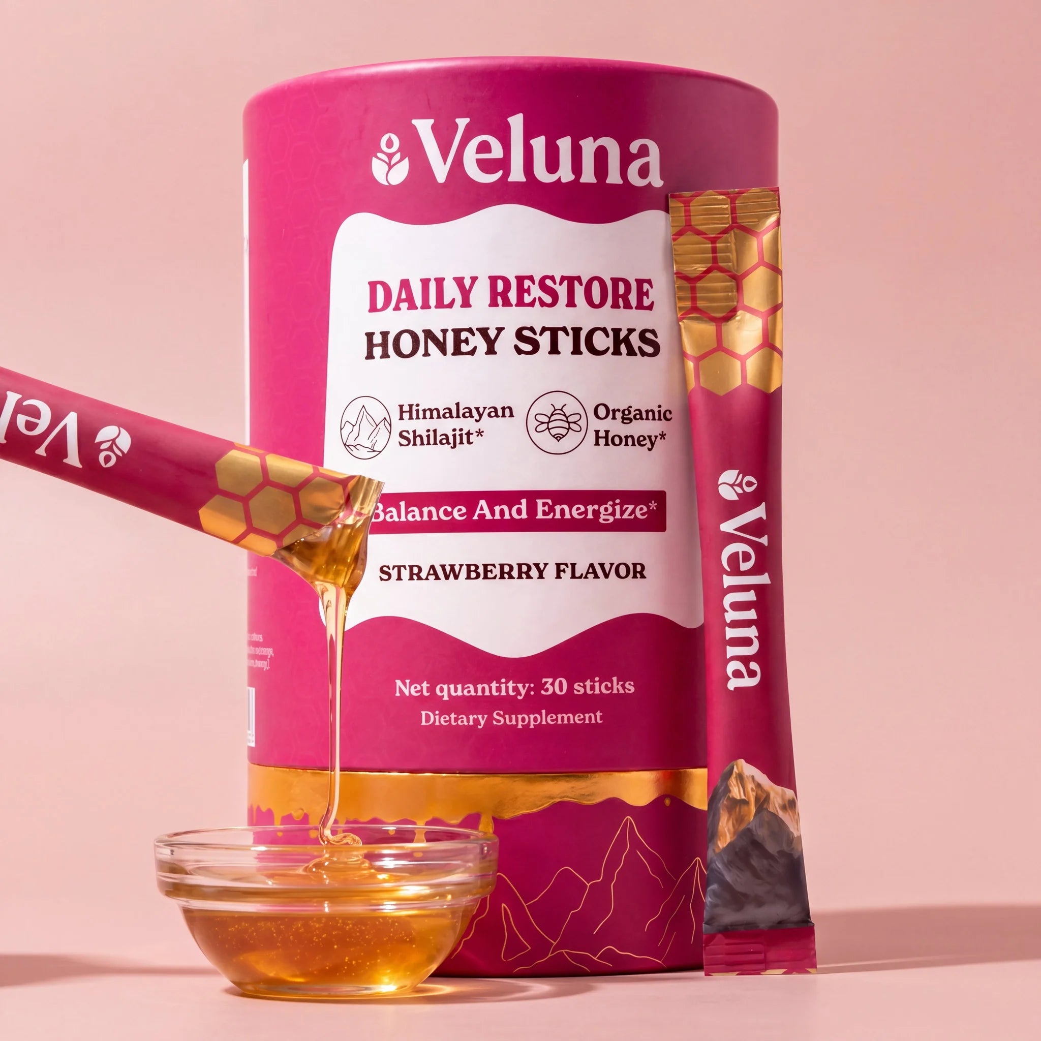 Veluna Shilajit Honey Sticks